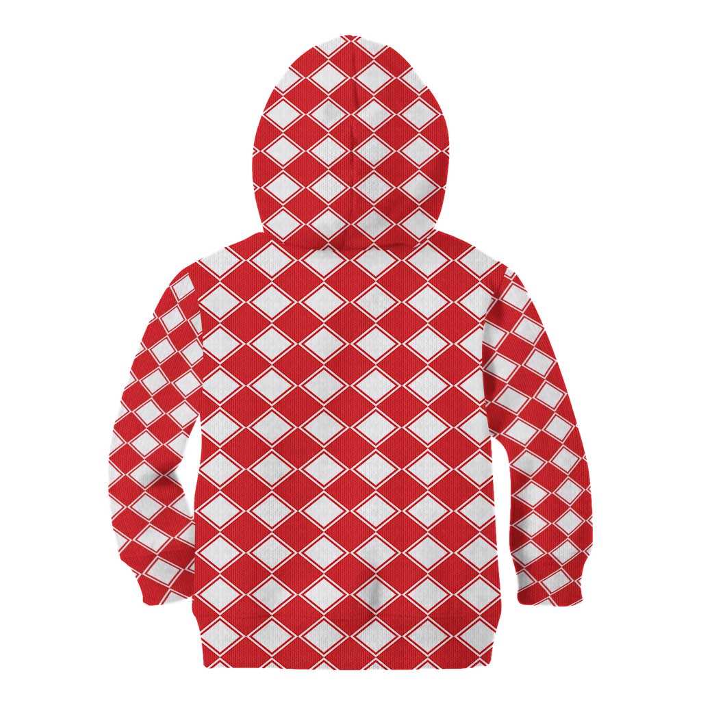 Christmas Butterfly Wreath Kid Hoodie Xmas Holiday Patterns - Wonder Print Shop