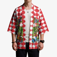 Christmas Butterfly Wreath Kimono Xmas Holiday Patterns - Wonder Print Shop