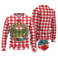Christmas Butterfly Wreath Ugly Christmas Sweater Xmas Holiday Patterns - Wonder Print Shop