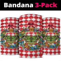 Christmas Butterfly Wreath Neck Gaiter Xmas Holiday Patterns - Wonder Print Shop