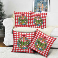 Christmas Butterfly Wreath Pillow Cover Xmas Holiday Patterns - Wonder Print Shop