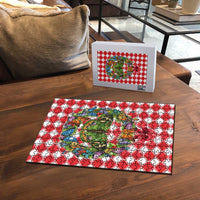 Christmas Butterfly Wreath Puzzle Xmas Holiday Patterns - Wonder Print Shop