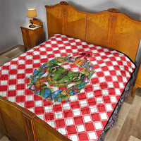 Christmas Butterfly Wreath Quilt Xmas Holiday Patterns - Wonder Print Shop