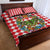Christmas Butterfly Wreath Quilt Bed Set Xmas Holiday Patterns - Wonder Print Shop