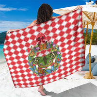 Christmas Butterfly Wreath Sarong Xmas Holiday Patterns - Wonder Print Shop
