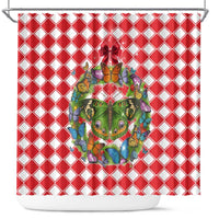 Christmas Butterfly Wreath Shower Curtain Xmas Holiday Patterns - Wonder Print Shop