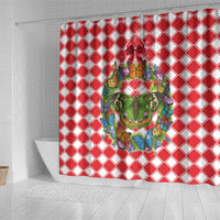 Christmas Butterfly Wreath Shower Curtain Xmas Holiday Patterns - Wonder Print Shop
