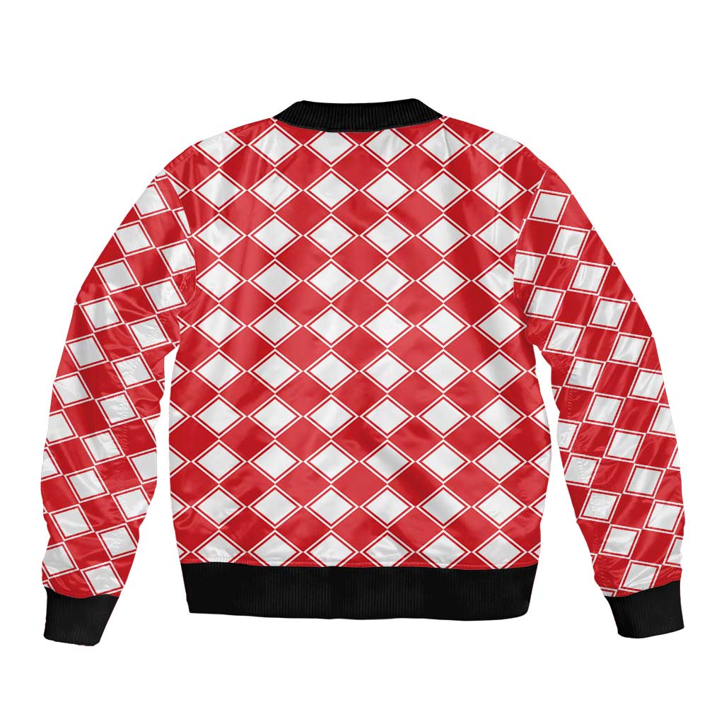 Christmas Butterfly Wreath Sleeve Zip Bomber Jacket Xmas Holiday Patterns - Wonder Print Shop