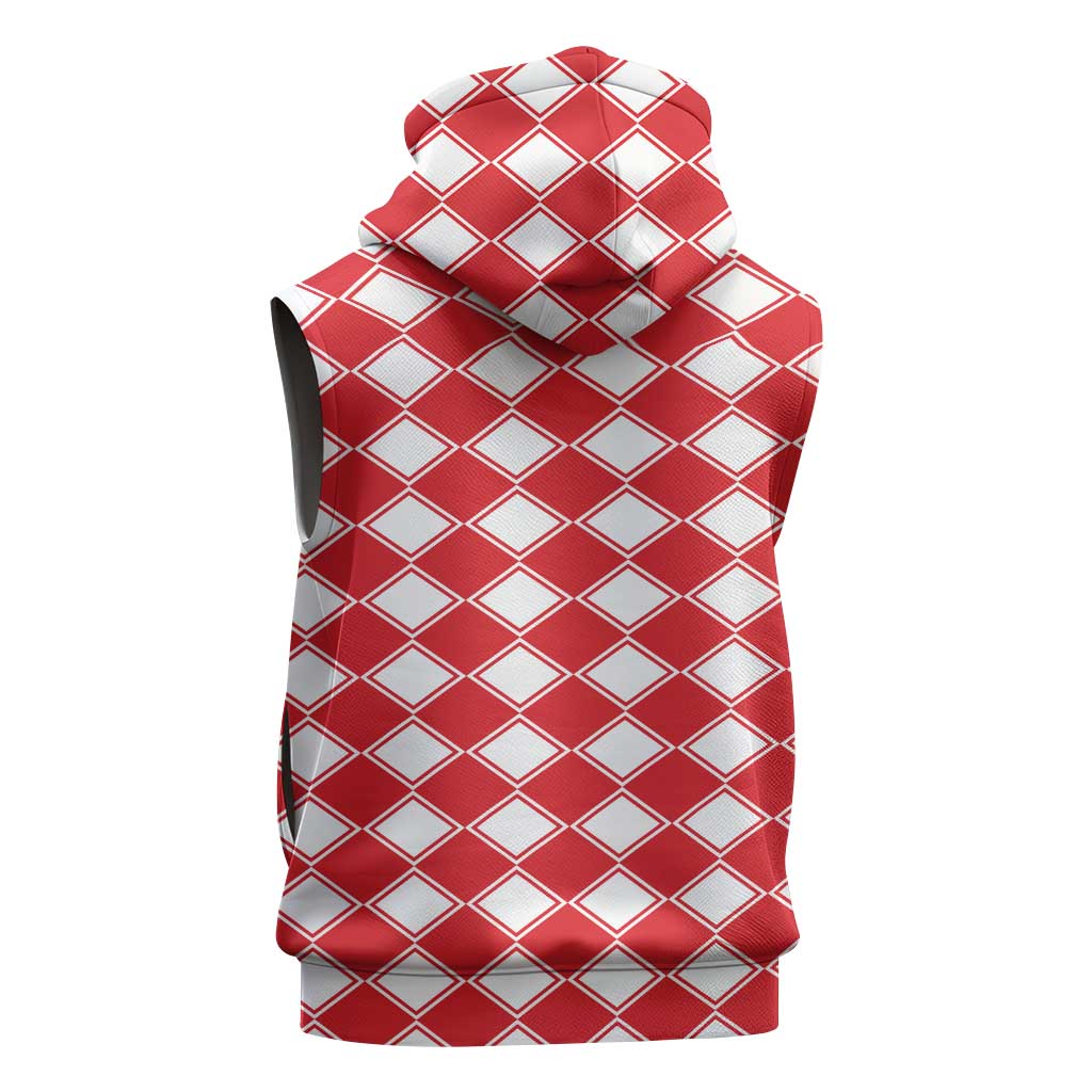 Christmas Butterfly Wreath Sleeveless Zip Hoodie Xmas Holiday Patterns - Wonder Print Shop