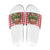 Christmas Butterfly Wreath Slide Sandals Xmas Holiday Patterns - Wonder Print Shop