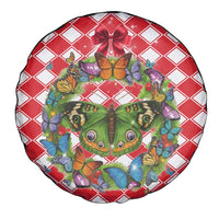 Christmas Butterfly Wreath Spare Tire Cover Xmas Holiday Patterns - Wonder Print Shop