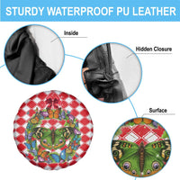 Christmas Butterfly Wreath Spare Tire Cover Xmas Holiday Patterns - Wonder Print Shop