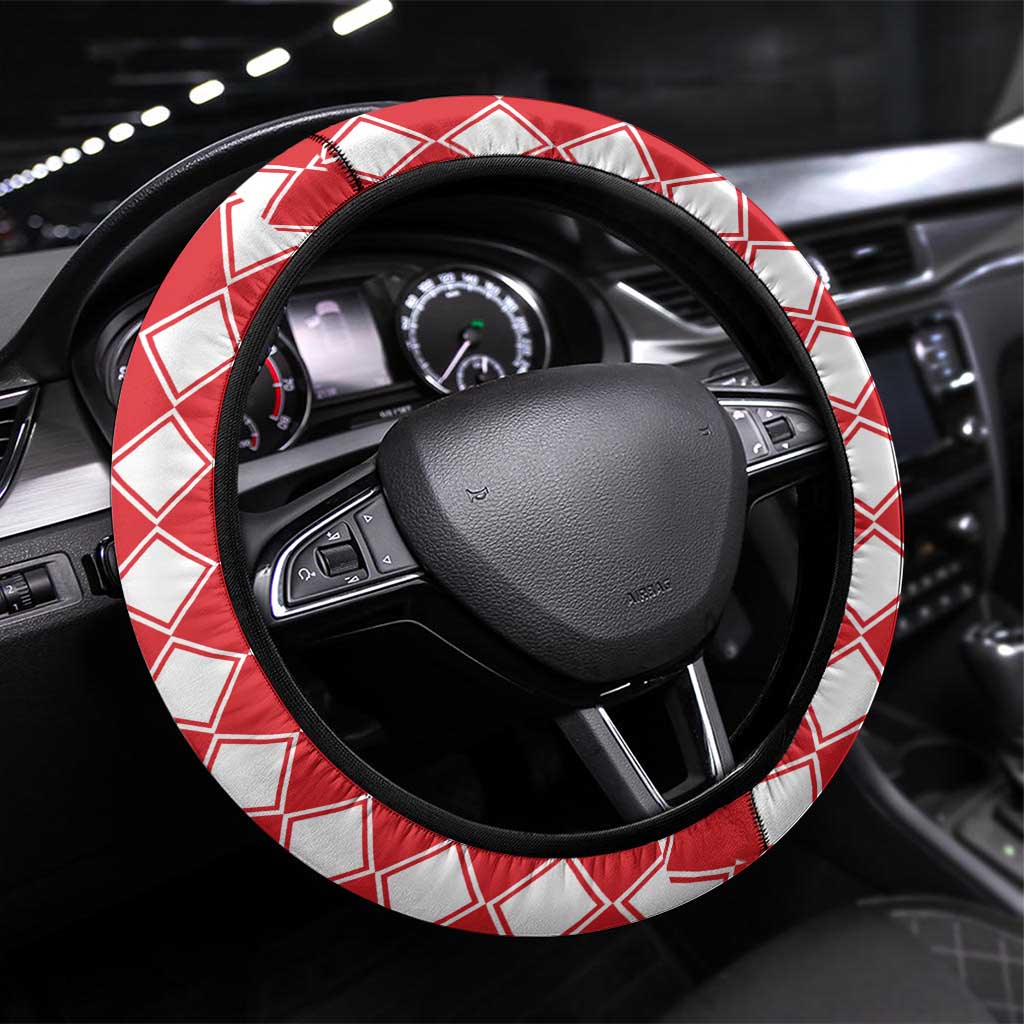 Christmas Butterfly Wreath Steering Wheel Cover Xmas Holiday Patterns - Wonder Print Shop