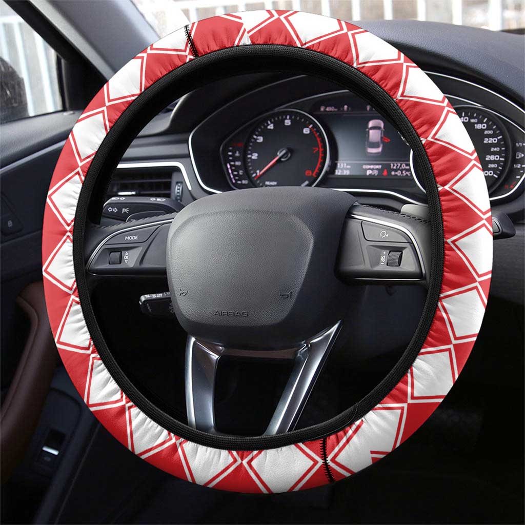 Christmas Butterfly Wreath Steering Wheel Cover Xmas Holiday Patterns - Wonder Print Shop
