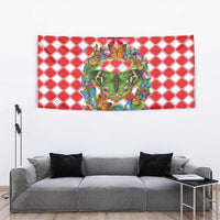 Christmas Butterfly Wreath Tapestry Xmas Holiday Patterns - Wonder Print Shop
