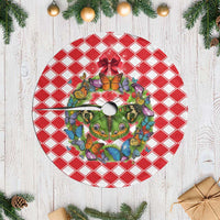 Christmas Butterfly Wreath Tree Skirt Xmas Holiday Patterns - Wonder Print Shop