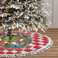 Christmas Butterfly Wreath Tree Skirt Xmas Holiday Patterns - Wonder Print Shop