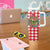Christmas Butterfly Wreath Tumbler With Handle Xmas Holiday Patterns - Wonder Print Shop