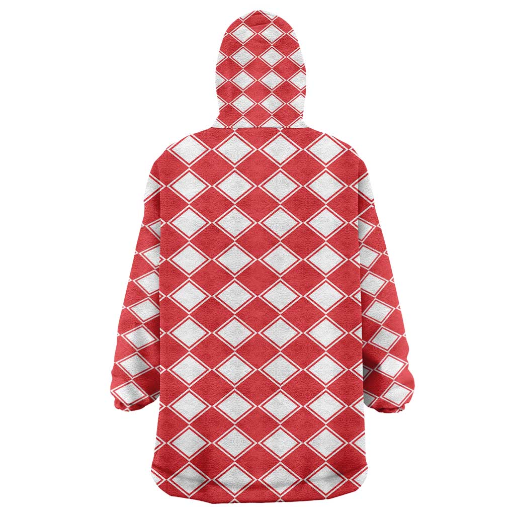 Christmas Butterfly Wreath Wearable Blanket Hoodie Xmas Holiday Patterns - Wonder Print Shop