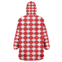 Christmas Butterfly Wreath Wearable Blanket Hoodie Xmas Holiday Patterns - Wonder Print Shop