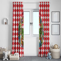 Christmas Butterfly Wreath Window Curtain Xmas Holiday Patterns - Wonder Print Shop