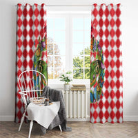 Christmas Butterfly Wreath Window Curtain Xmas Holiday Patterns - Wonder Print Shop