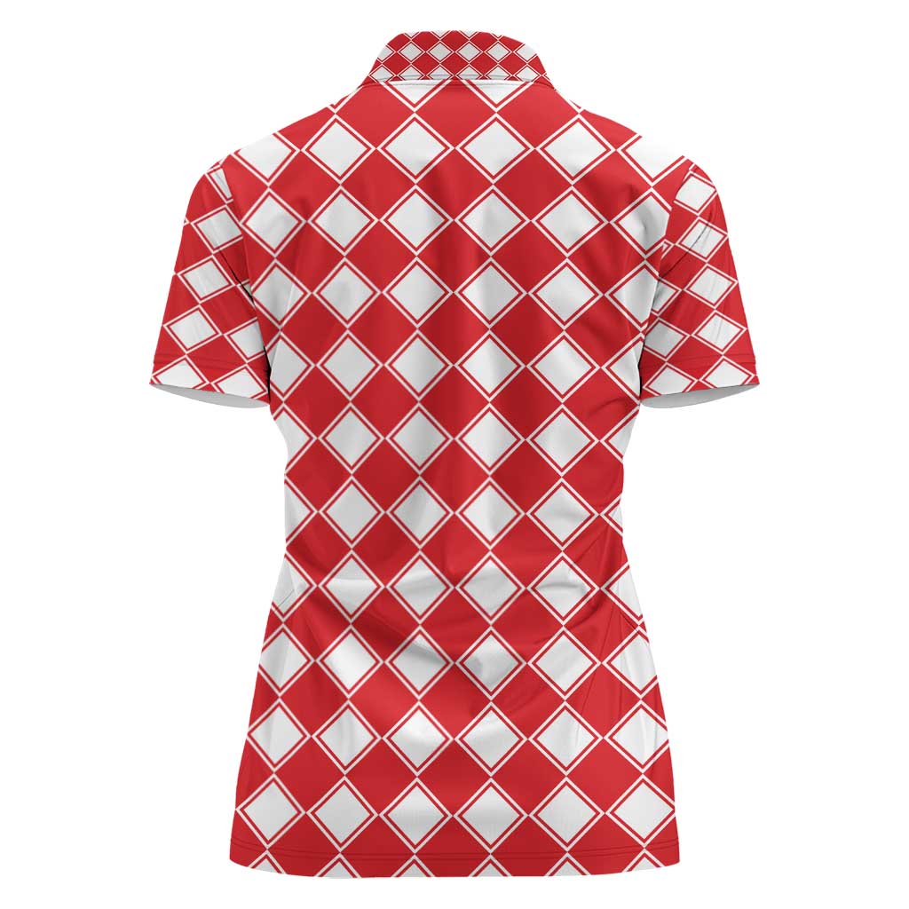 Christmas Butterfly Wreath Women Polo Shirt Xmas Holiday Patterns - Wonder Print Shop