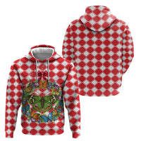 Christmas Butterfly Wreath Zip Hoodie Xmas Holiday Patterns - Wonder Print Shop