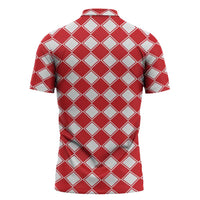 Christmas Butterfly Wreath Zipper Polo Shirt Xmas Holiday Patterns - Wonder Print Shop