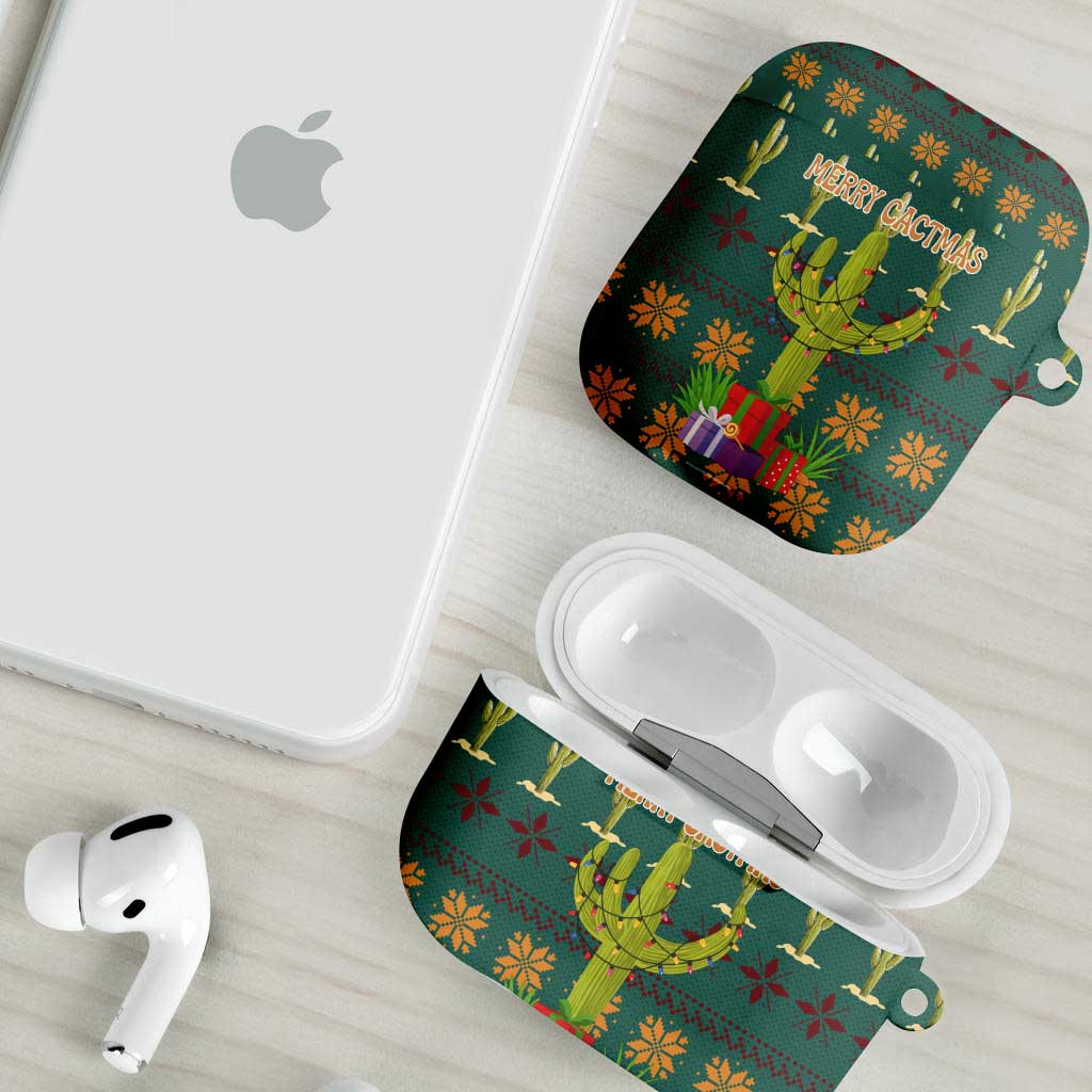 Cactus Gifts Christmas AirPods Case Xmas Holiday Patterns - Wonder Print Shop