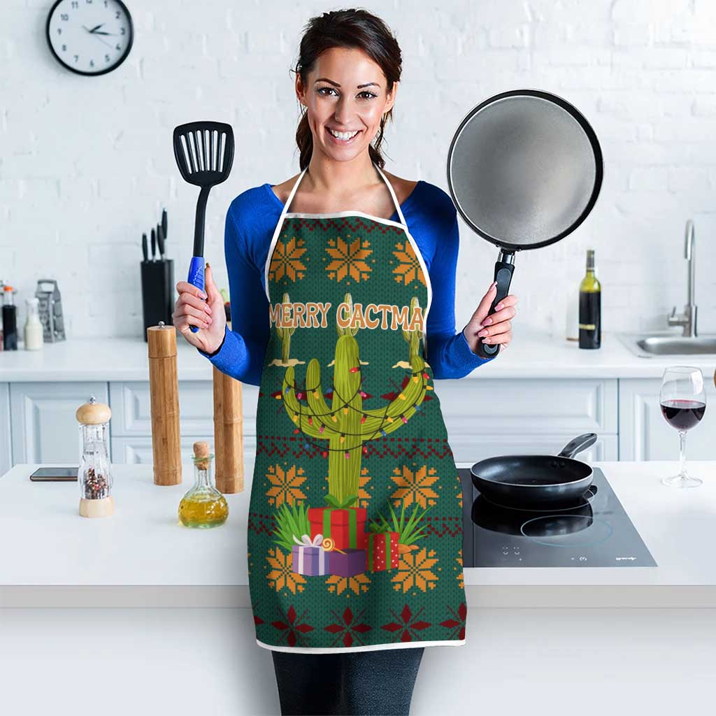 Cactus Gifts Christmas Apron Xmas Holiday Patterns - Wonder Print Shop