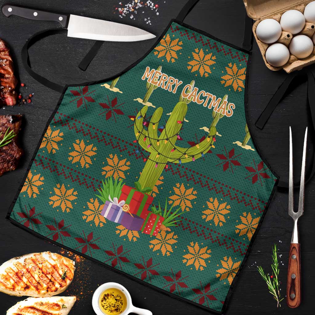 Cactus Gifts Christmas Apron Xmas Holiday Patterns - Wonder Print Shop