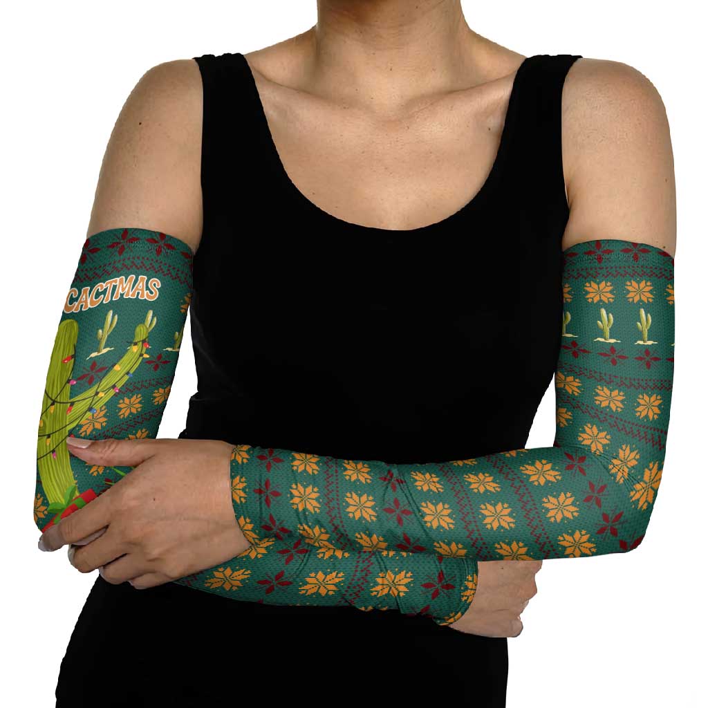 Cactus Gifts Christmas Arm Sleeves Xmas Holiday Patterns - Wonder Print Shop