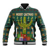 Cactus Gifts Christmas Baseball Jacket Xmas Holiday Patterns - Wonder Print Shop