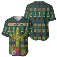 Cactus Gifts Christmas Baseball Jersey Xmas Holiday Patterns - Wonder Print Shop