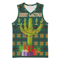 Cactus Gifts Christmas Basketball Jersey Xmas Holiday Patterns - Wonder Print Shop