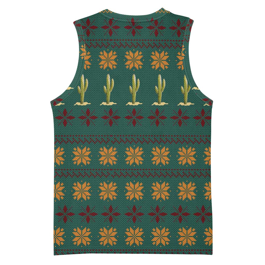 Cactus Gifts Christmas Basketball Jersey Xmas Holiday Patterns - Wonder Print Shop