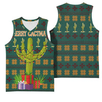 Cactus Gifts Christmas Basketball Jersey Xmas Holiday Patterns - Wonder Print Shop