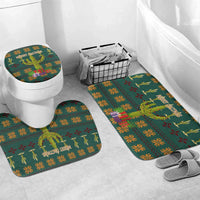 Cactus Gifts Christmas Bathroom Set Xmas Holiday Patterns - Wonder Print Shop