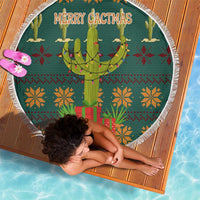 Cactus Gifts Christmas Beach Blanket Xmas Holiday Patterns - Wonder Print Shop