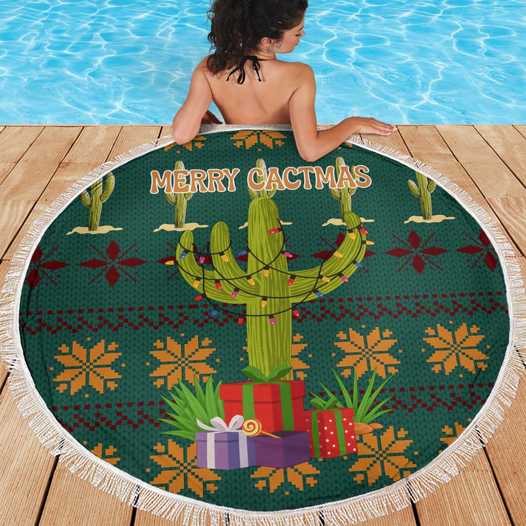 Cactus Gifts Christmas Beach Blanket Xmas Holiday Patterns - Wonder Print Shop