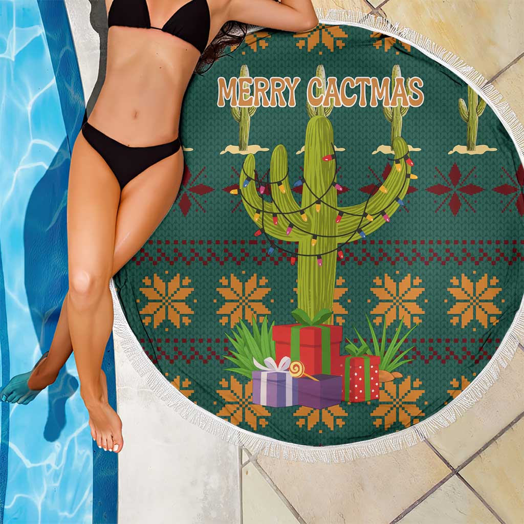 Cactus Gifts Christmas Beach Blanket Xmas Holiday Patterns - Wonder Print Shop