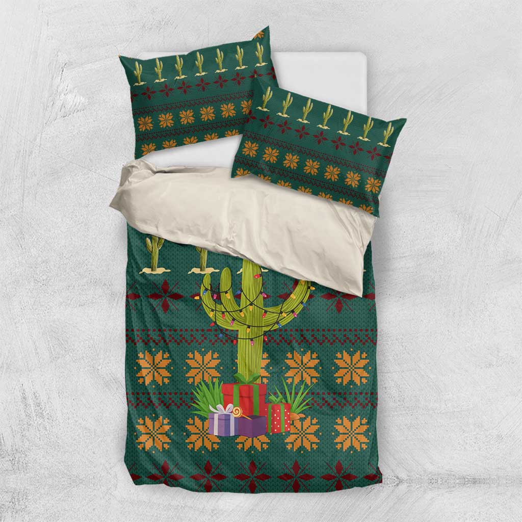 Cactus Gifts Christmas Bedding Set Xmas Holiday Patterns - Wonder Print Shop