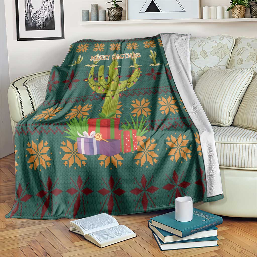 Cactus Gifts Christmas Blanket Xmas Holiday Patterns - Wonder Print Shop