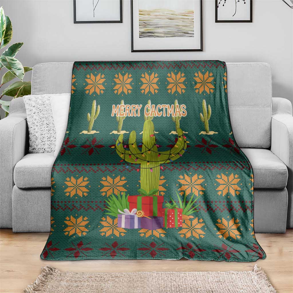 Cactus Gifts Christmas Blanket Xmas Holiday Patterns - Wonder Print Shop