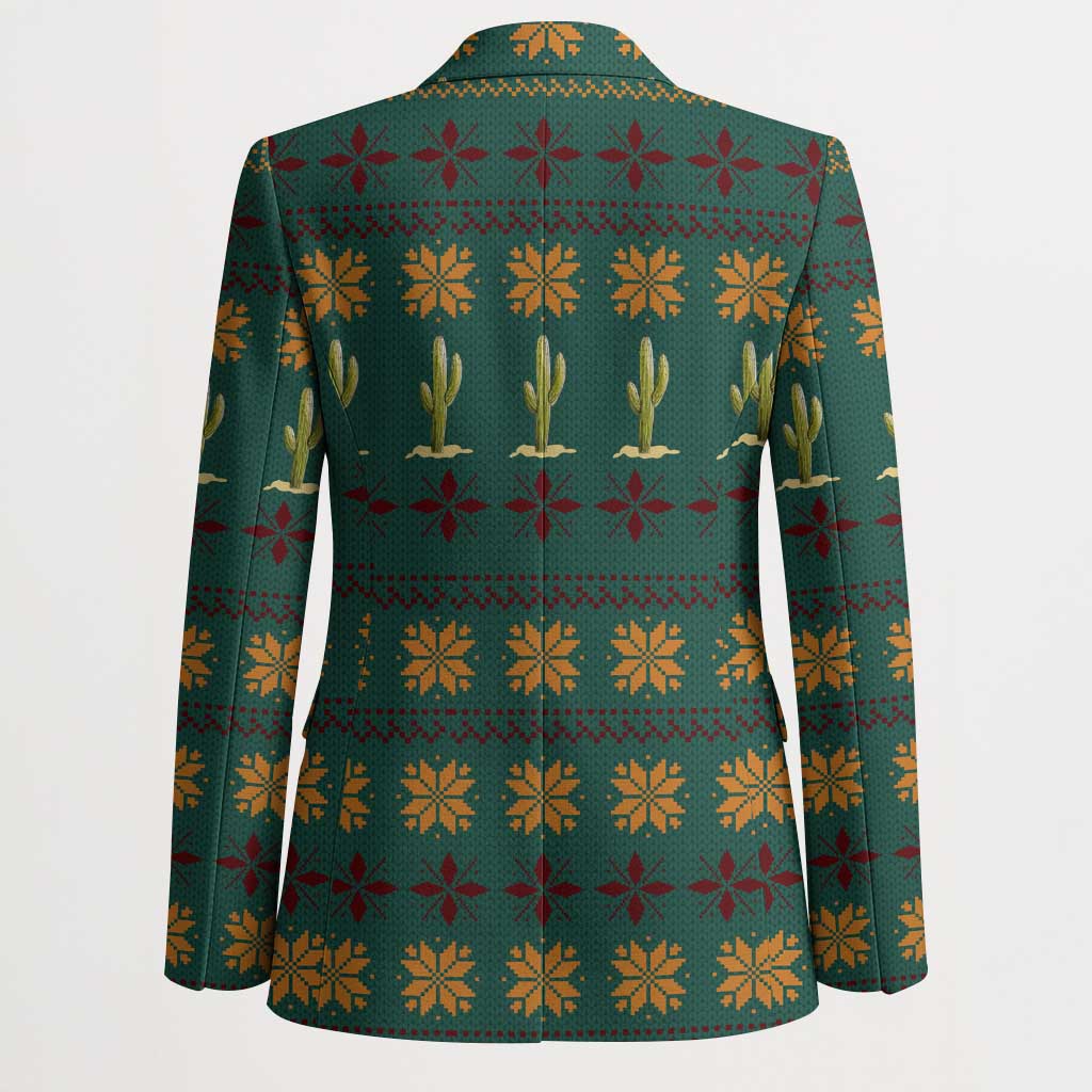 Cactus Gifts Christmas Blazer Xmas Holiday Patterns - Wonder Print Shop
