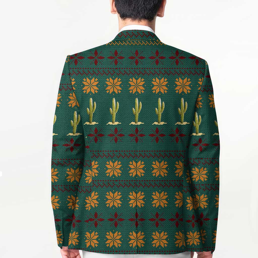 Cactus Gifts Christmas Blazer Xmas Holiday Patterns - Wonder Print Shop