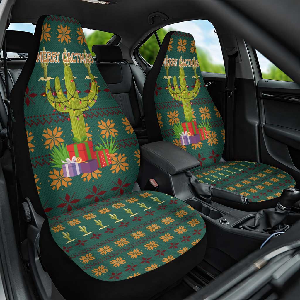 Cactus Gifts Christmas Car Seat Cover Xmas Holiday Patterns - Wonder Print Shop