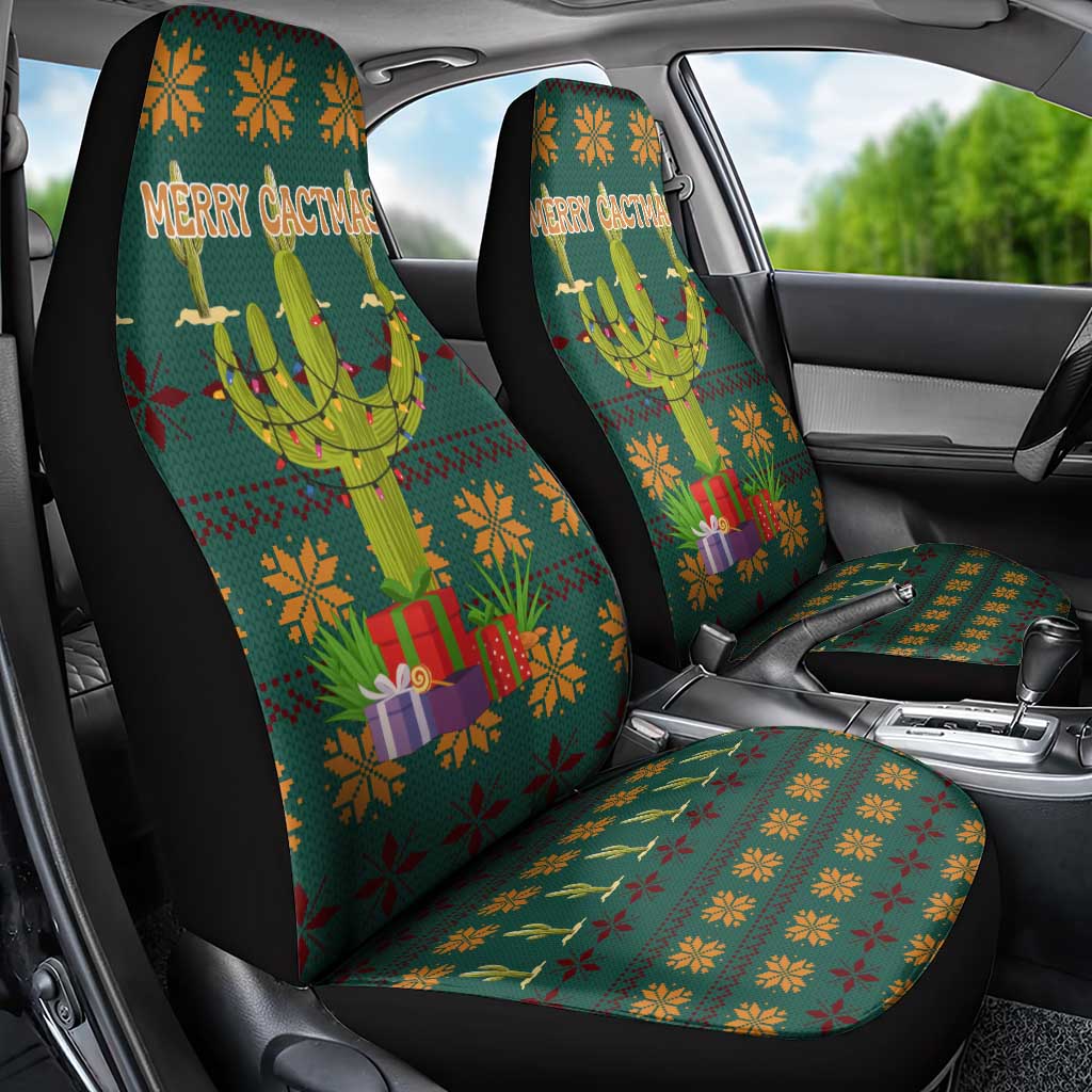 Cactus Gifts Christmas Car Seat Cover Xmas Holiday Patterns - Wonder Print Shop
