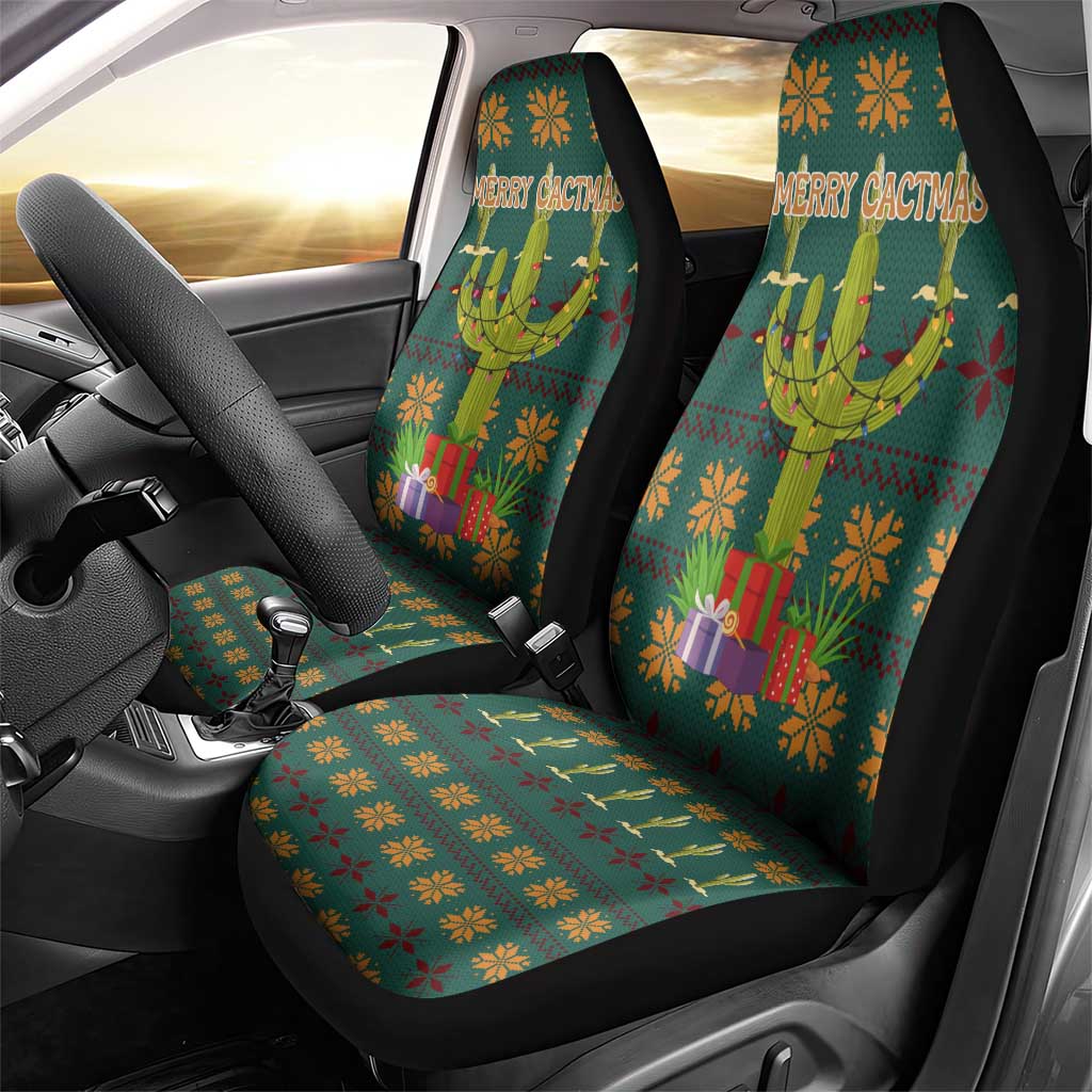 Cactus Gifts Christmas Car Seat Cover Xmas Holiday Patterns - Wonder Print Shop